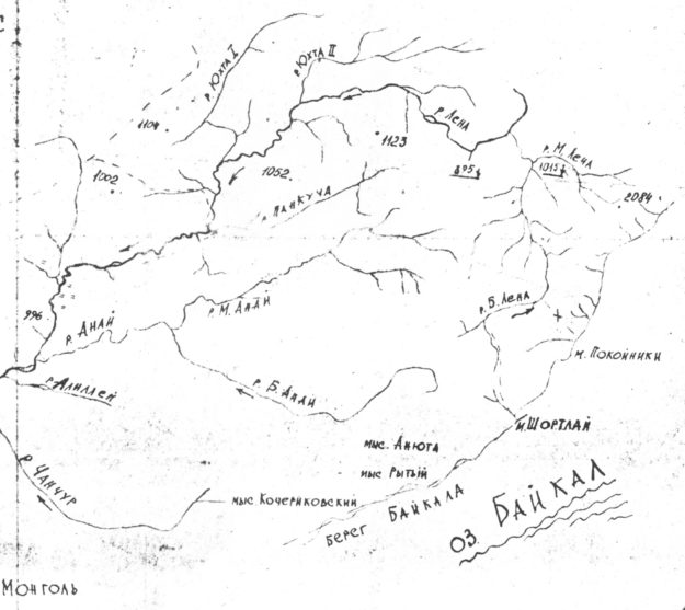 Обзорная карта верховьев реки Лена