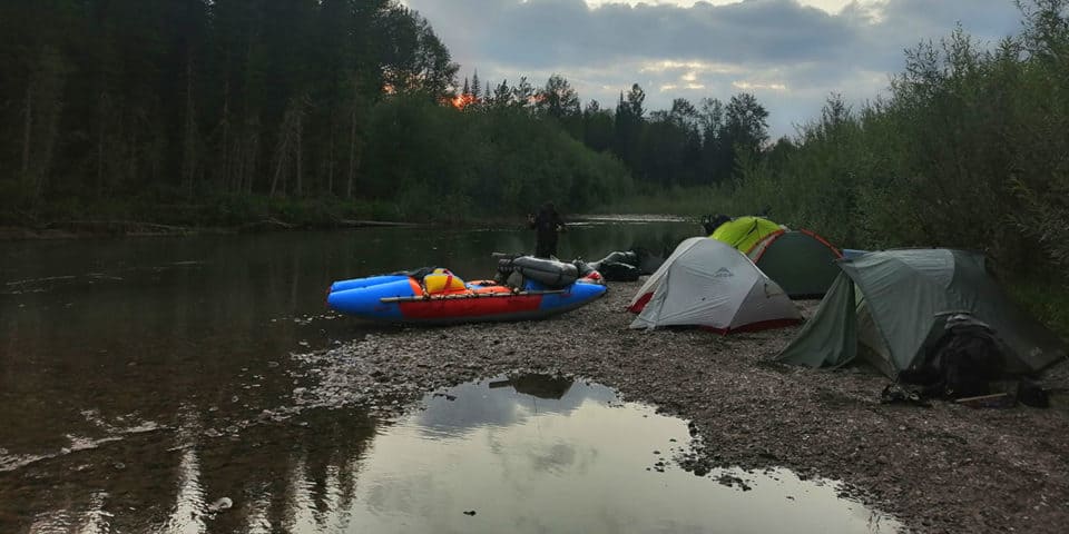 ночевка на реке Лена